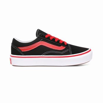 Detske Tenisky Vans Pop ComfyCush Old Skool (8-14+ years) Čierne/Červené VA76EMOVD